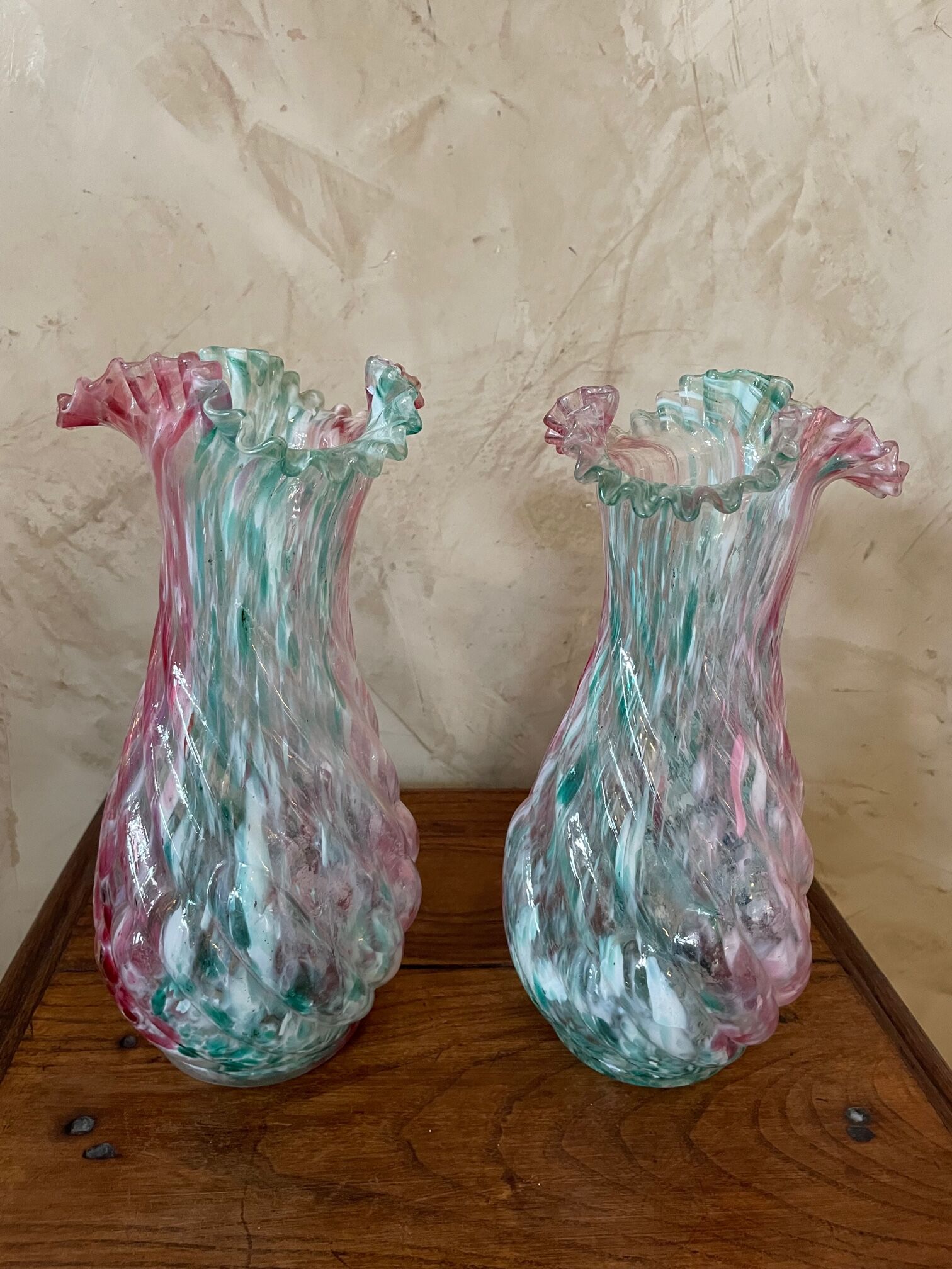 Pair of Clichy vases