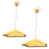 Italian Acrylic Light Pendants from IGuzzini, Set of 2
