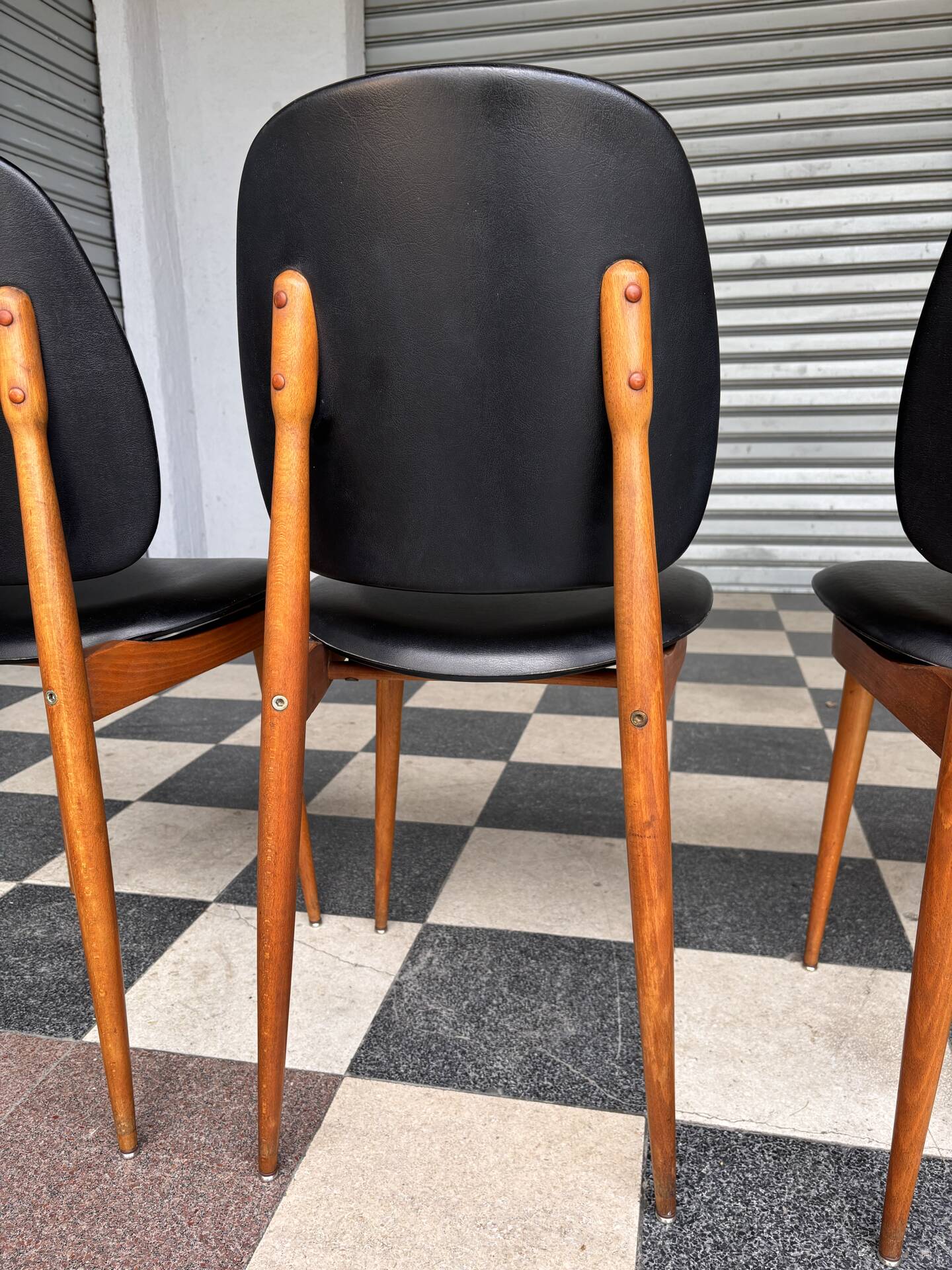 Set of 10 Pegase Baumann chairs