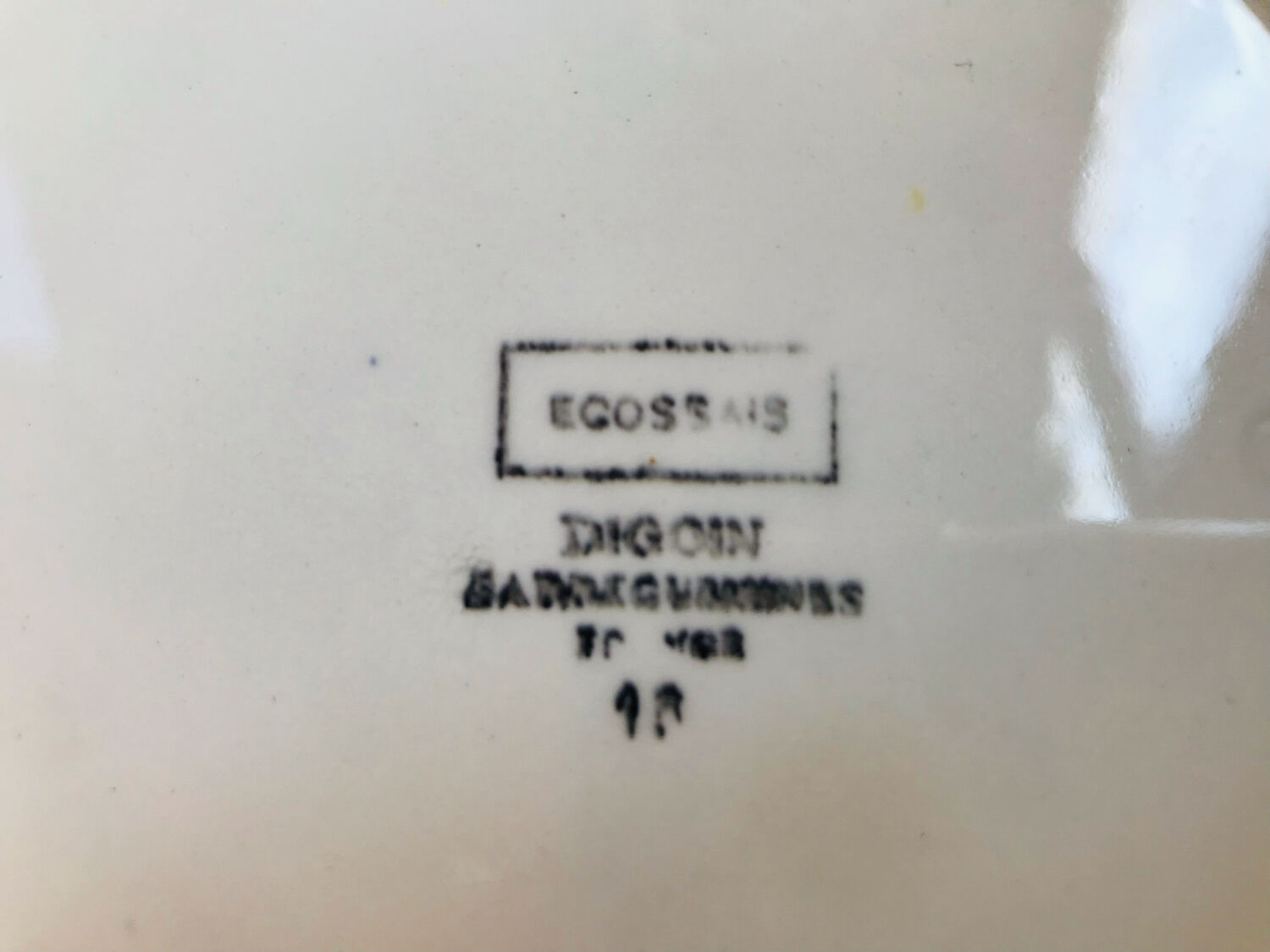 Service 21 earthenware plates of Sarreguemines Digoin Scottish model