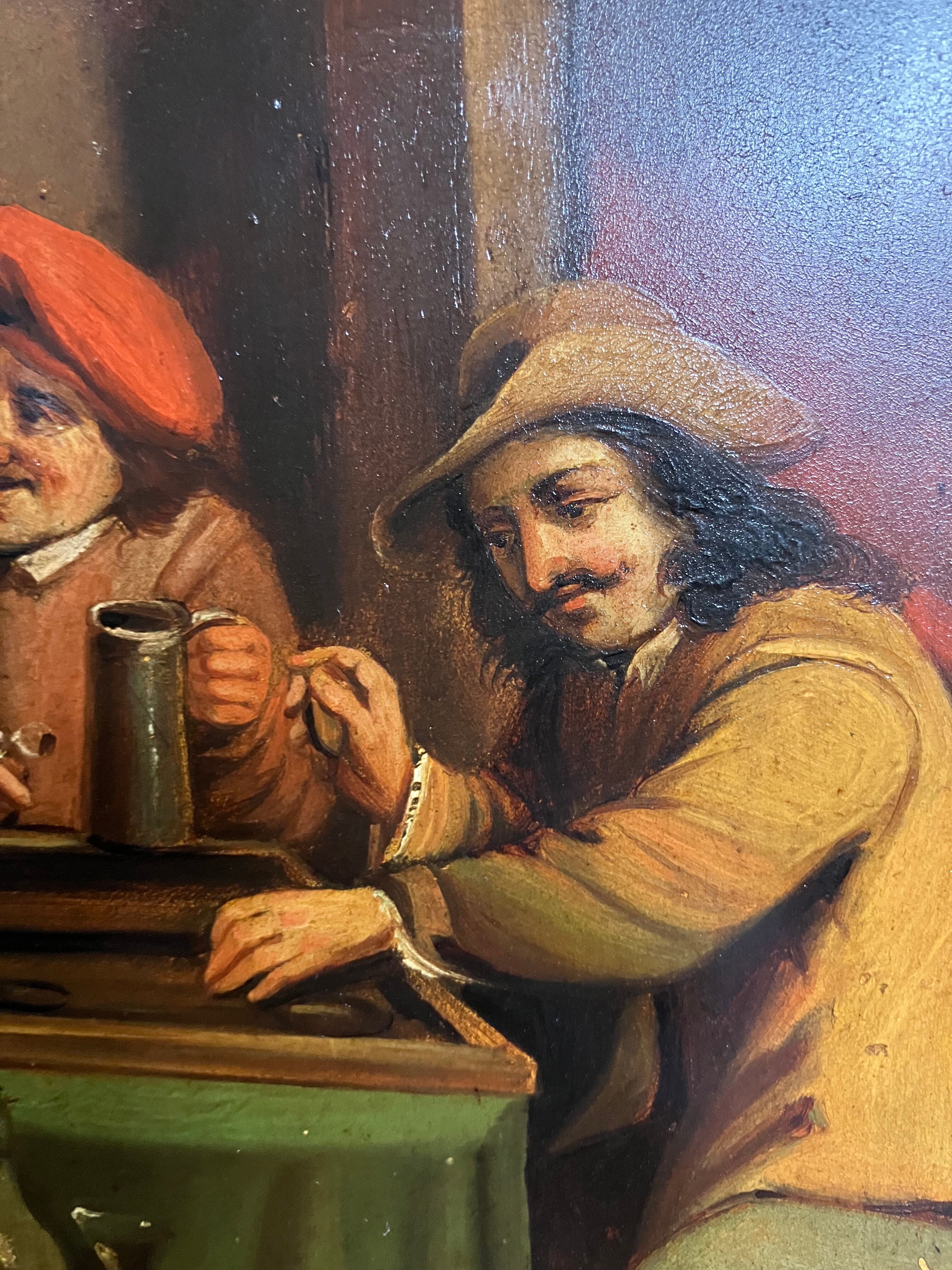 Painting on copper XIXth players