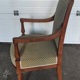 Directoire style armchair with wooden armrests