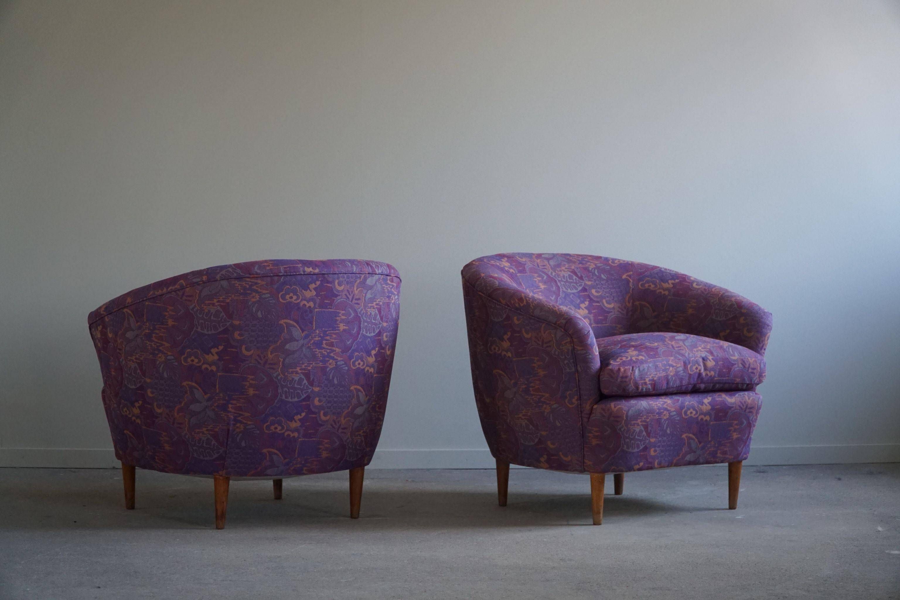 Gio Ponti, Casa e Giardino, Paire de chaises longues, retapissées, années 1940