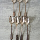 7 Old Assorted Teaspoons in Silver Metal