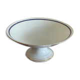 Coupe sur pieds filet bleu et or