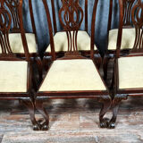 Série de 6 chaises Chippendale en acajou vers 1900