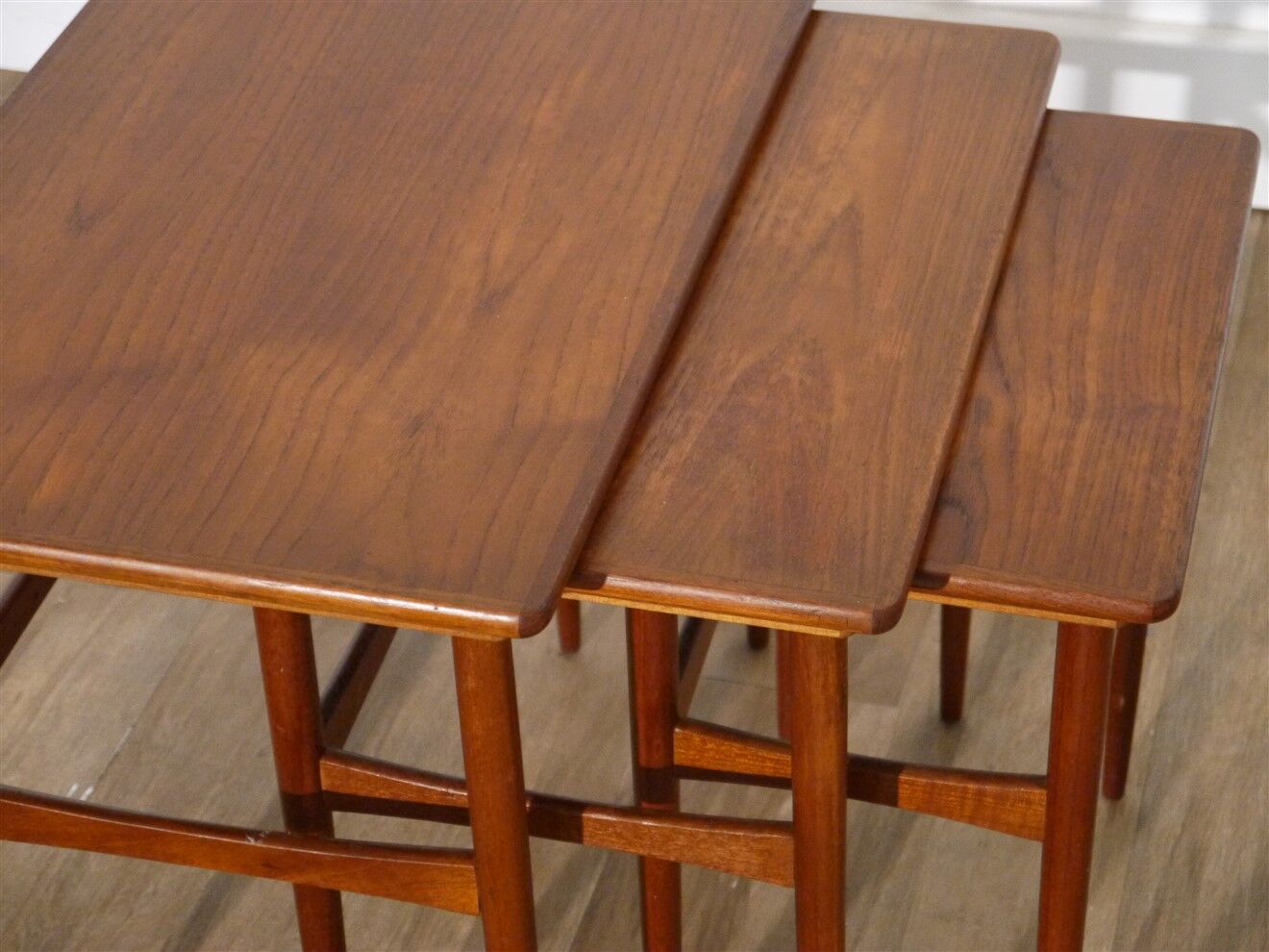 Danish teak trundle tables 1960