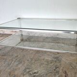 Table basse Pierre Vandel Paris verre et plexiglas