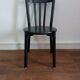 Vintage black lacquered wooden chairs 1980