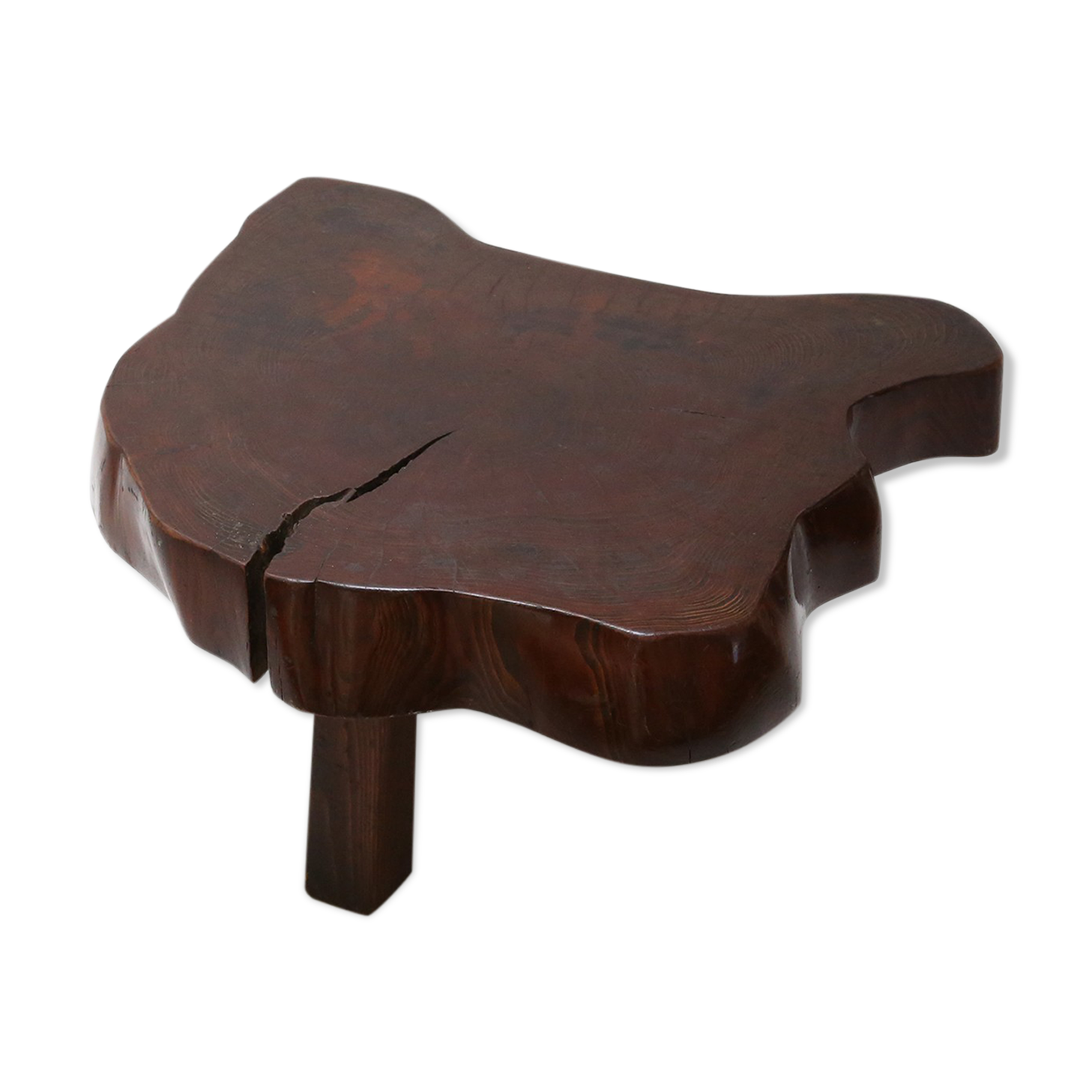Solid tree trunk coffee table ca.1950