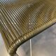 Scoubidou chair or vintage 1960s khaki green chrome spaghetti chair