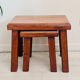 Vintage brutalist eiken nesting tables 1970’s