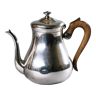 Roux-marquiand vintage silver metal teapot with wooden handle