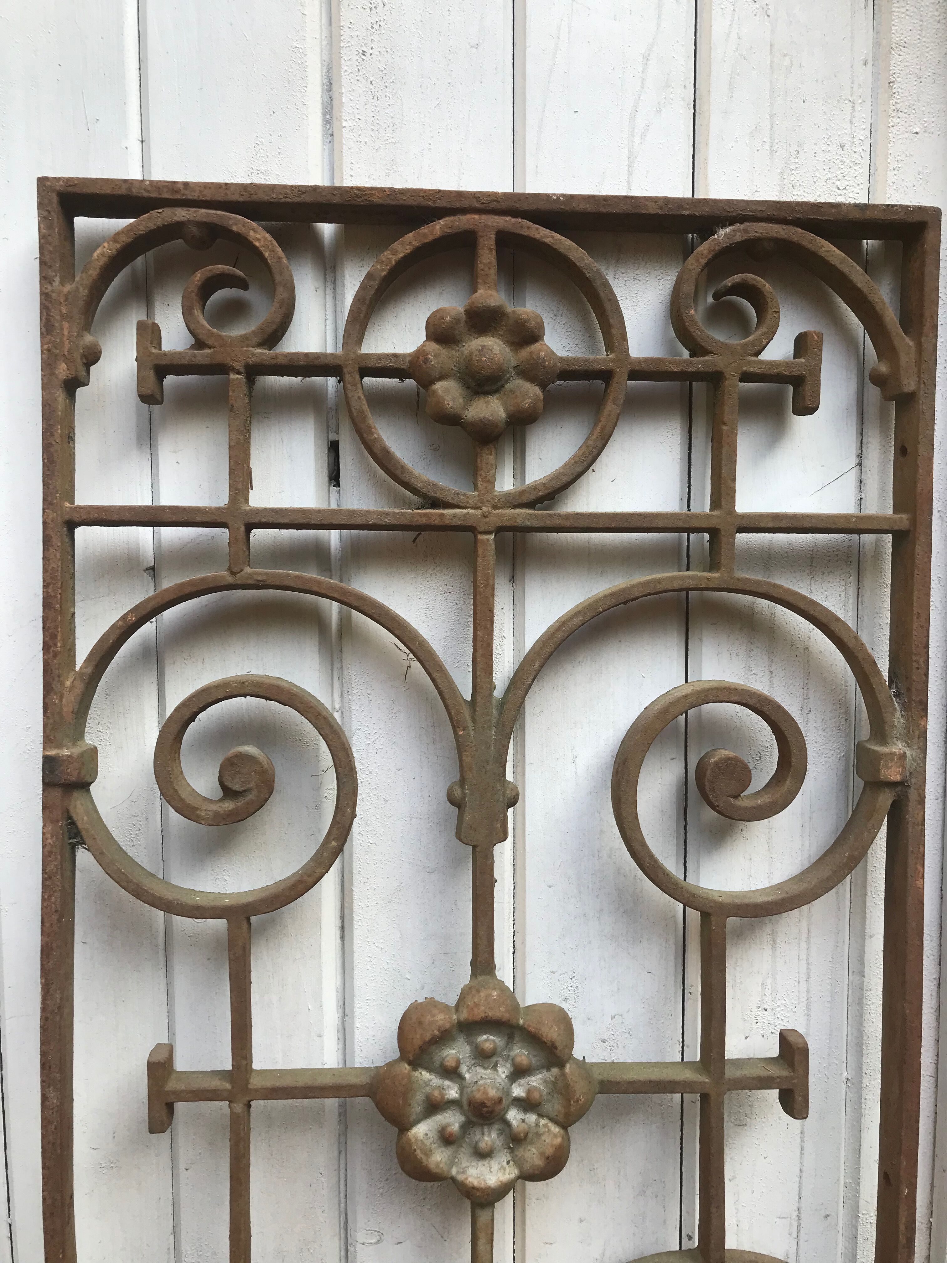 2 cast iron door grilles