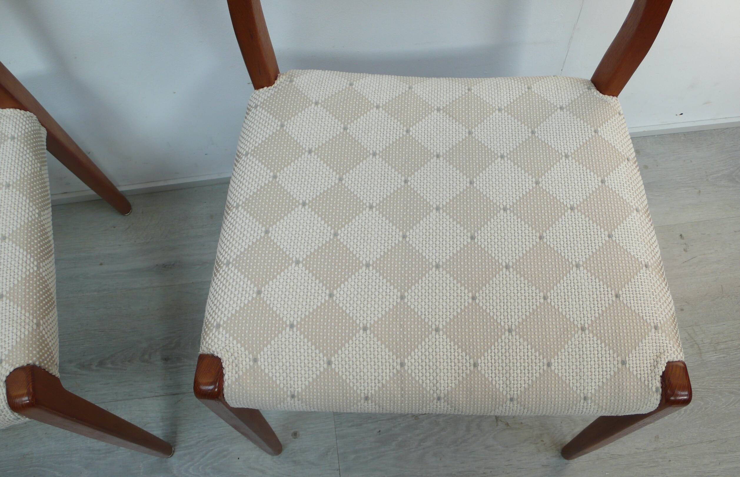 Two Teak Chairs Modell 71 by JLM Møllers Denmark, Niels Otto Møller 60s