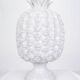 Grande lampe ananas en céramique et fibres naturelles, Italie, 1980s