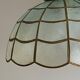Suspension lampshade in bluish mother-of-pearl 1950