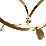Knut Hesterberg round coffee table in brass with smoked glass