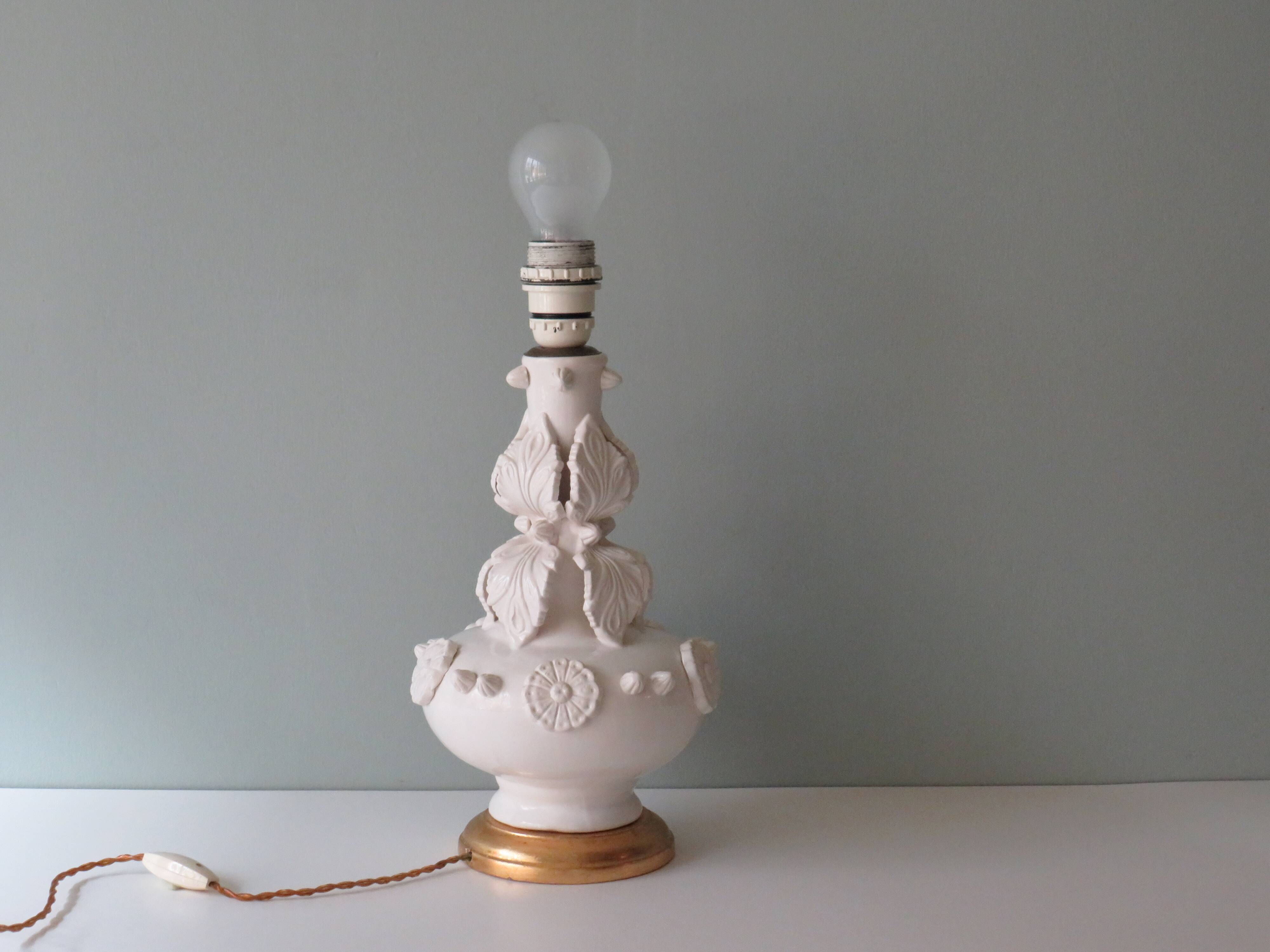 Bondia Manises Spain lamp base from the 1950s-1960s