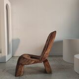 Armchair made of recycled solid teak