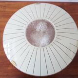 Mid-century wall or ceiling lamp made of glass with a graphic pattern