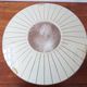 Mid-century wall or ceiling lamp made of glass with a graphic pattern