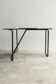 Post-modern coffee table metal and glass Italy 1980'