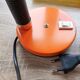 Vintage orange pop desk lamp with a flexible gooseneck - 1970s