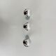 Set of 3 minimalist chrome tube ceiling / wall lamps, 1970s