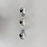 Set of 3 minimalist chrome tube ceiling / wall lamps, 1970s