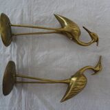 Pair of waders brass birds
