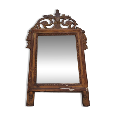 Miroir en bois doré et stuc, style Louis XVI, XIXème