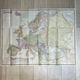 Very large map 93x73: Physical and Political Europe, printed by L