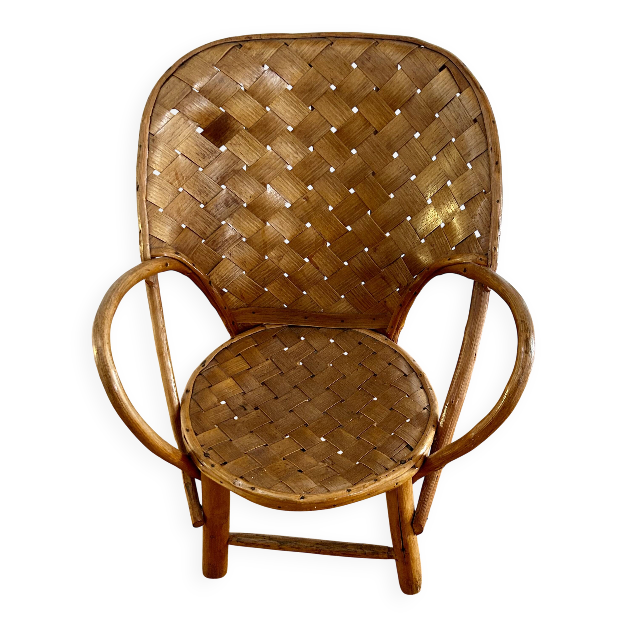 Fauteuil enfant rotin