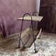 Rattan magazine rack, vintage from the 1960s.