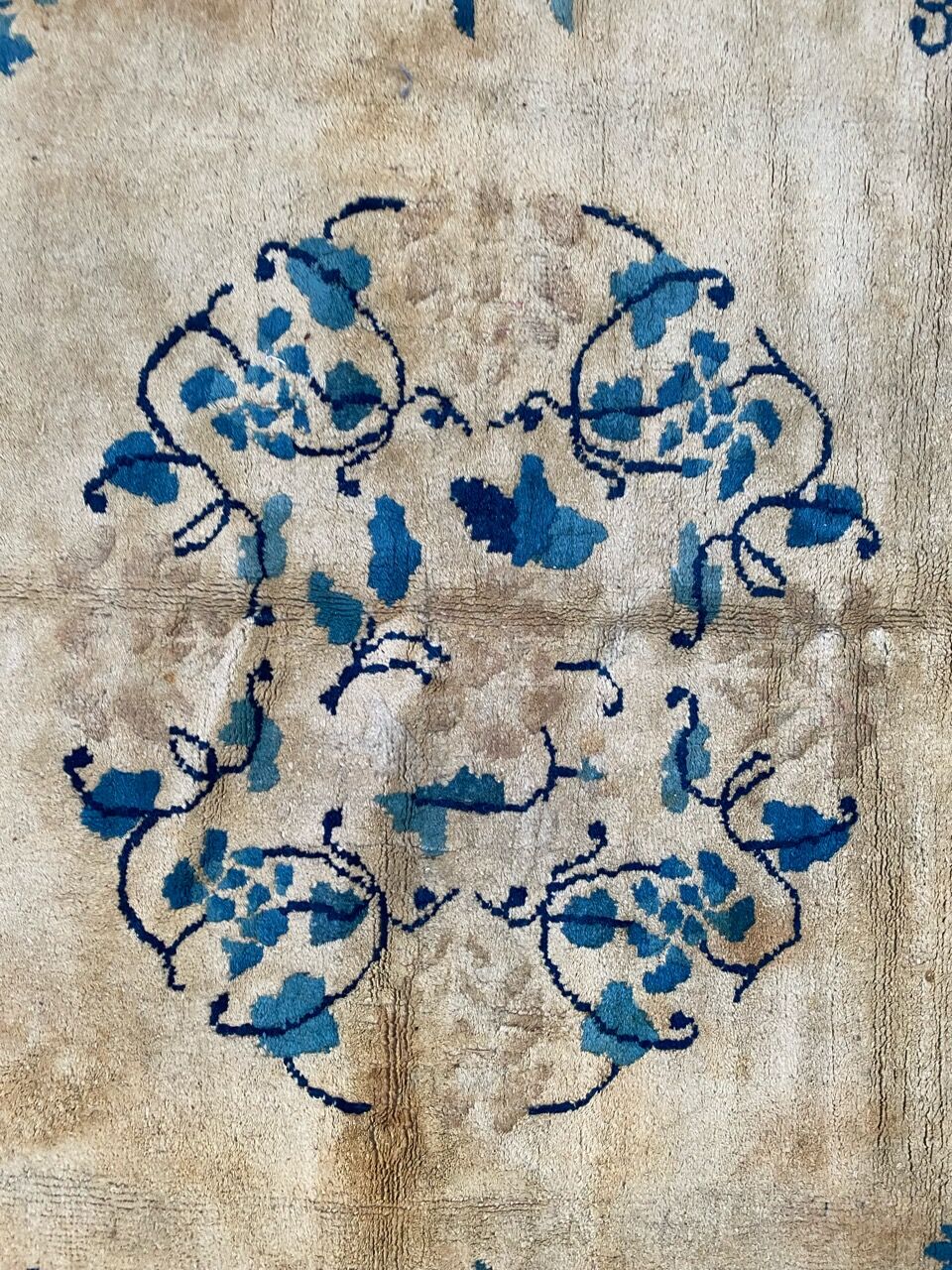 Tapis ancien chinois pékin fait main 194x260 cm