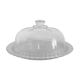 Glass cheese bell with vintage plate