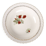 Large dish, salad bowl st. amand, red roses