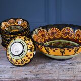 Set of eight 1970's dessert bowls and matching serving bowl