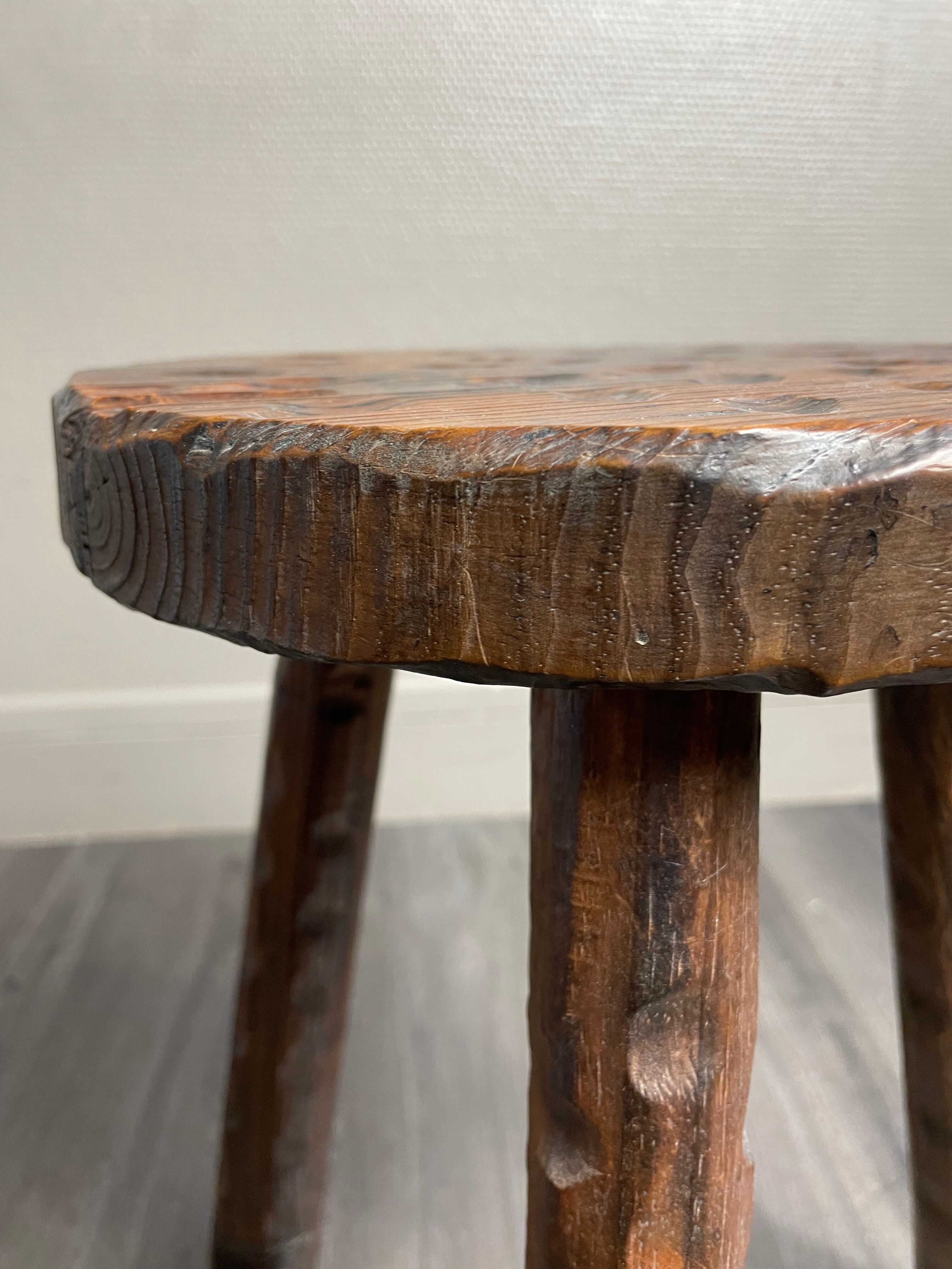 Wooden tripod stool 60s