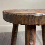 Tabouret tripode en bois années 60