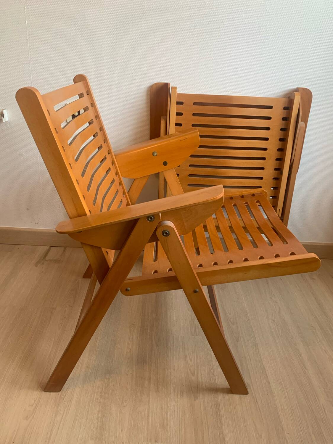 Pair of Rex Niko Kralj Folding Armchairs