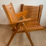 Pair of Rex Niko Kralj Folding Armchairs