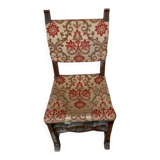 Antique wooden chair with upholstery