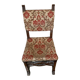 Antique wooden chair with upholstery