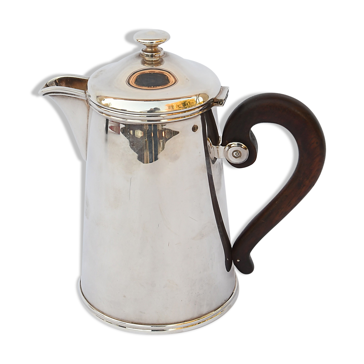 Silver metal teapot