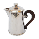 Silver metal teapot