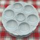 Set of 4 Sarreguemines art deco seafood plates