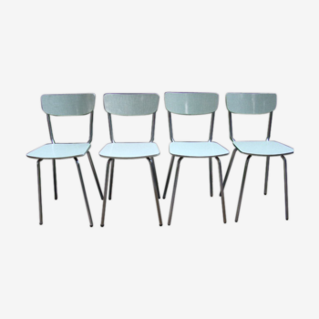 Set of four vintage formica chairs