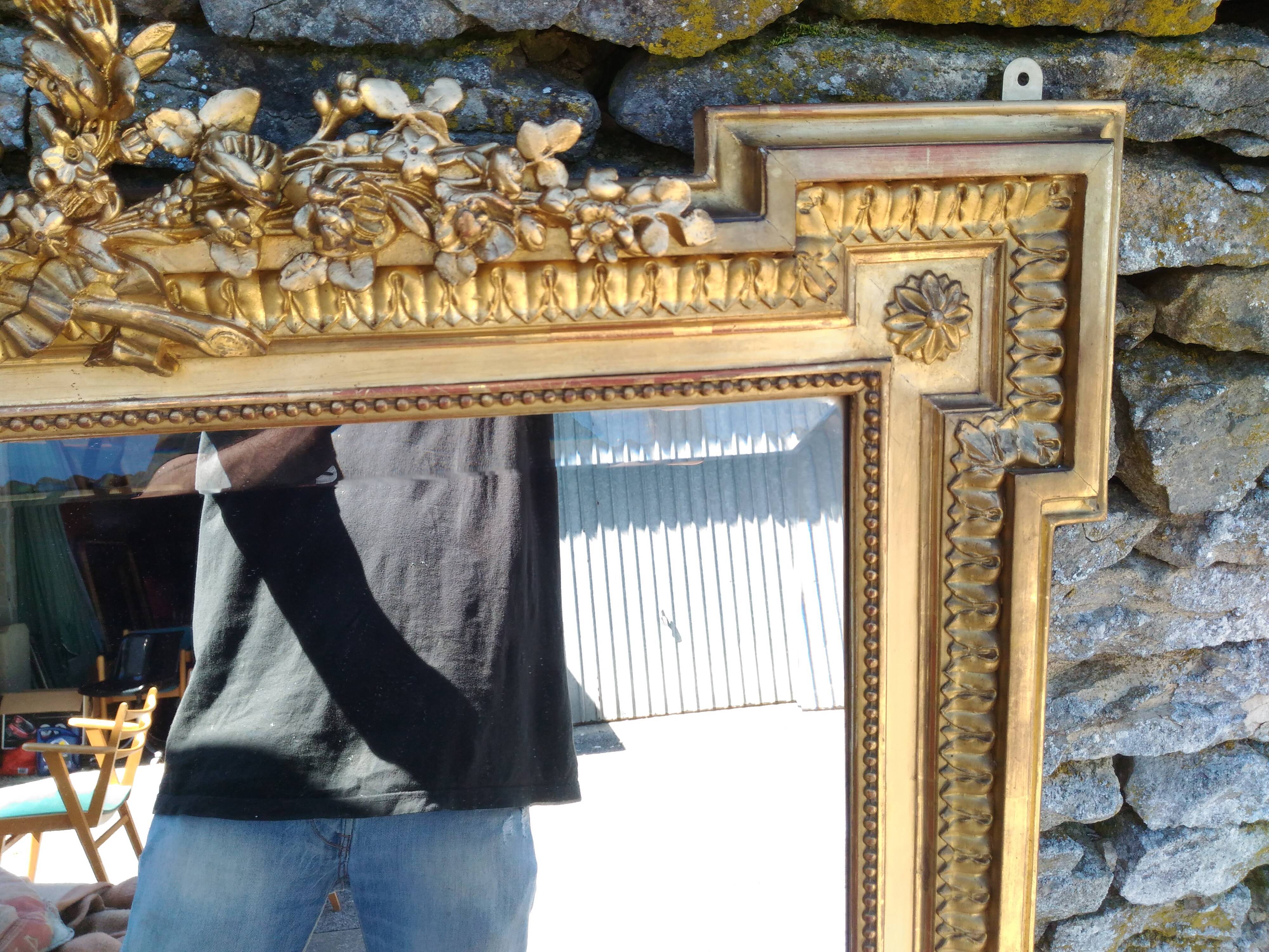 Old mirror 19th century 146x97cm
